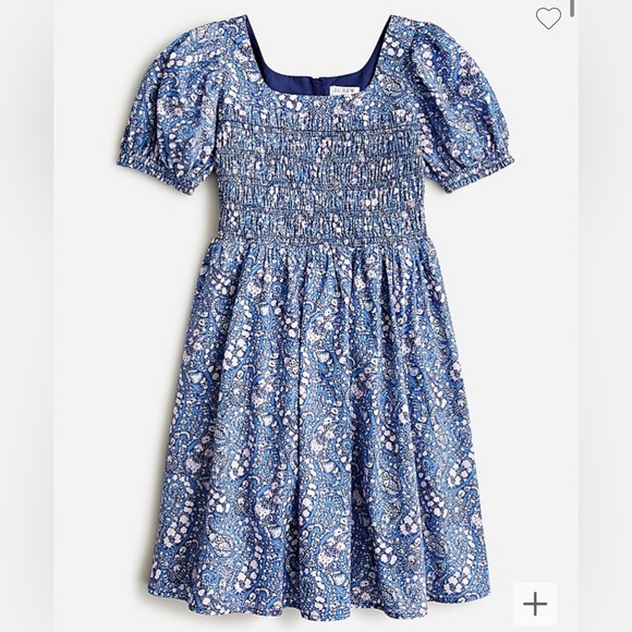 J. Crew Other - NEW J Crew Girls' smocked squareneck dress in Liberty® Bourton Bloom fabric!!!